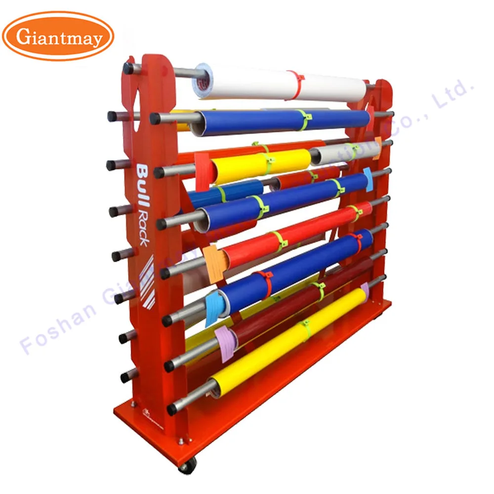 Double Sided Vinyl Carpet Rug Holder Display Stand Fabric Roll Display