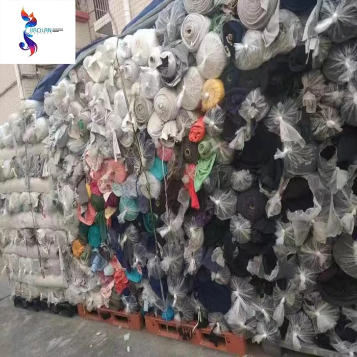 
polyester knitted cheap mixed quality stock fabric 