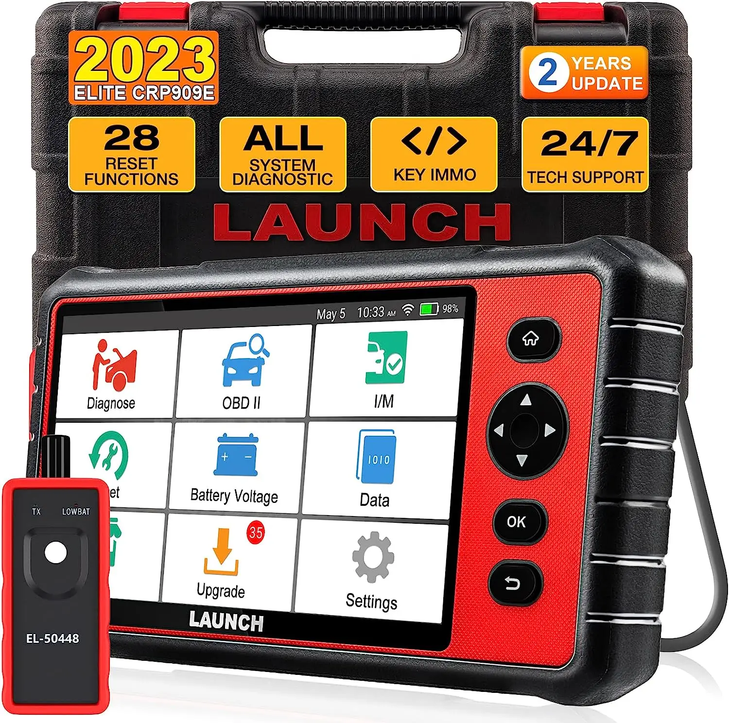 

Launch X431 CRP909E Professional OBD2 Scanner EPB SAS SRS Oil Reset Auto Diagnostic All System OBD 2 Automotive Vehice Tools