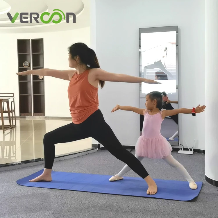 

2021 Vercon hot selling fitness smart mirror exercise mirrors touch screen TV for exercise with health management software
