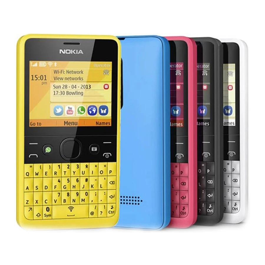 

Free Shipping Used Mobile Phones In Dubai For Nokia Asha 210 Dual SIM Cards Buy Refurbished QWERTY Keyboard Phone