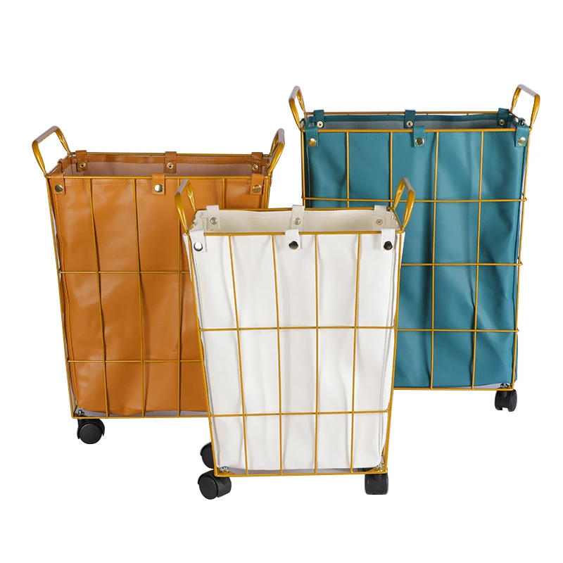 

promotion clothing hamper sets home basket organizer leather laundry basket, Black/white/yellow etc,