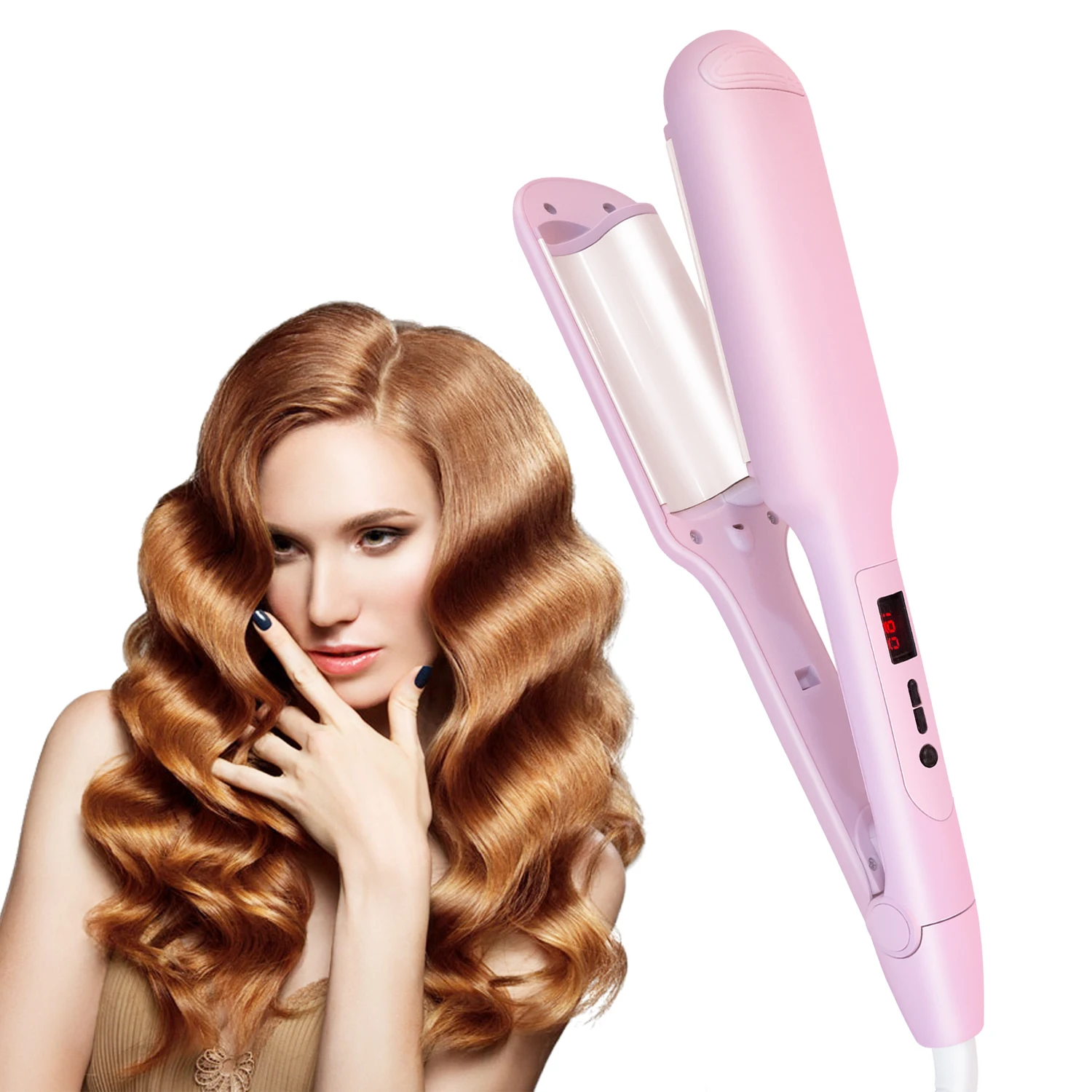 

2020 newest Professional Ceramic Hair Curler wand 2 in 1 hair straightener curler Hair Curling Iron