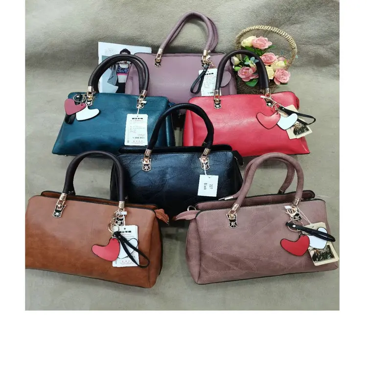 

4.68 Dollar Model A8-013 PU Leather Good Quality Softy genuine leather handbags with different colours, Mix