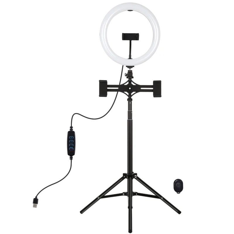 

Dropshipping PULUZ 10.2 inch 26cm Curved USB 3 Modes Dimmable Photography Video Lights with 1.65m Tripod stand