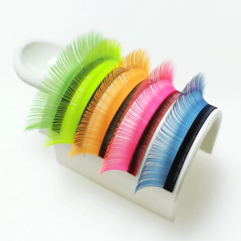 

Lashes Russian Volume Silk Individual colored eyelash extensions, Mixed color