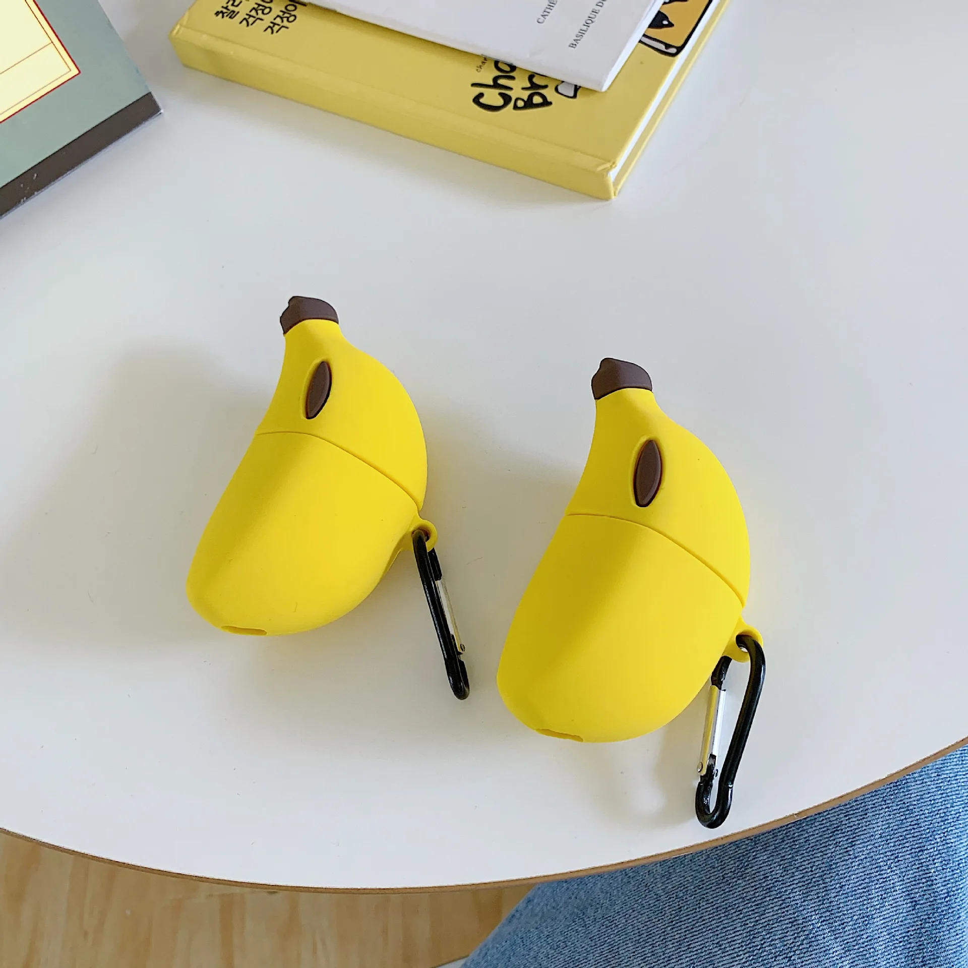 

Wholesale 3D Cute Banana Soft Silicone Earphone Case For Airpods 1 2 Pro Shockproof Cover With Hook