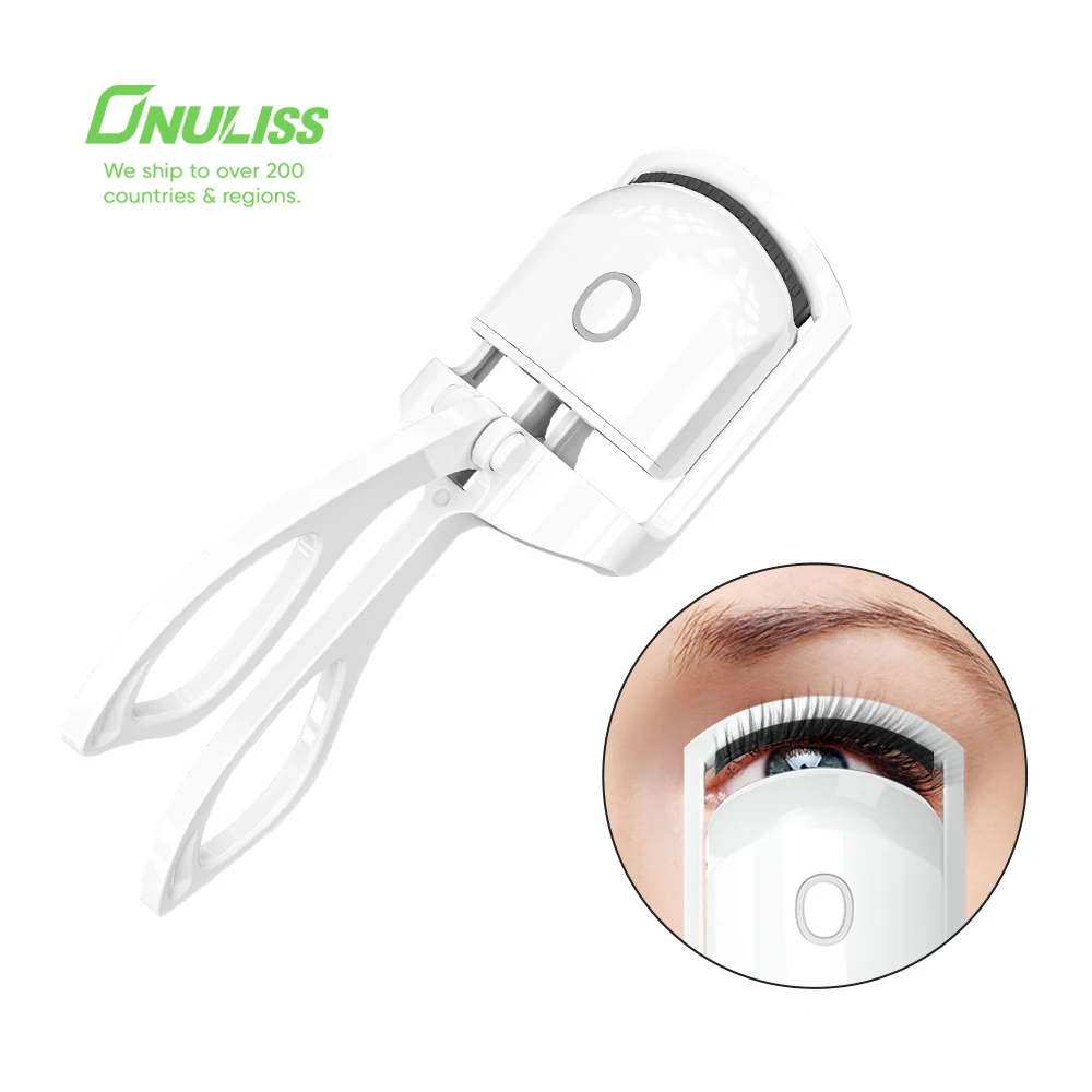 

Top USB Operated Makeup Lash Lift Custom Mini Eye Lash Curler Private Label Portable Electric Plastic Heated Eyelash Curler