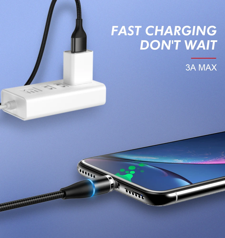2019 Trending Product 1M 3.1A Braided Magnetic Micro Usb Cable - ANKUX.COM
