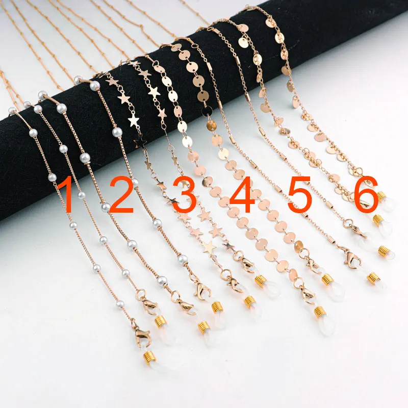 

simple Fashion Womens Pendant Eyeglass snake wave Chains Sunglasses Reading Glasses Chain Eyewears Cord Holder Neck Strap Rope, As photo