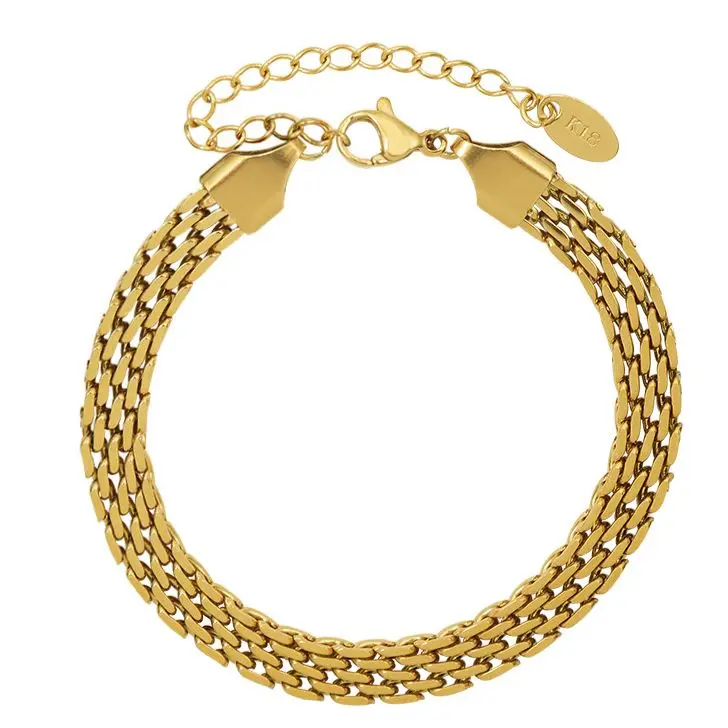 

GOLDVAST watch strap bracelet stainless steel 18K gold plated bracelets bijoux en aci inoxyd edelstahl bracciali schmuck