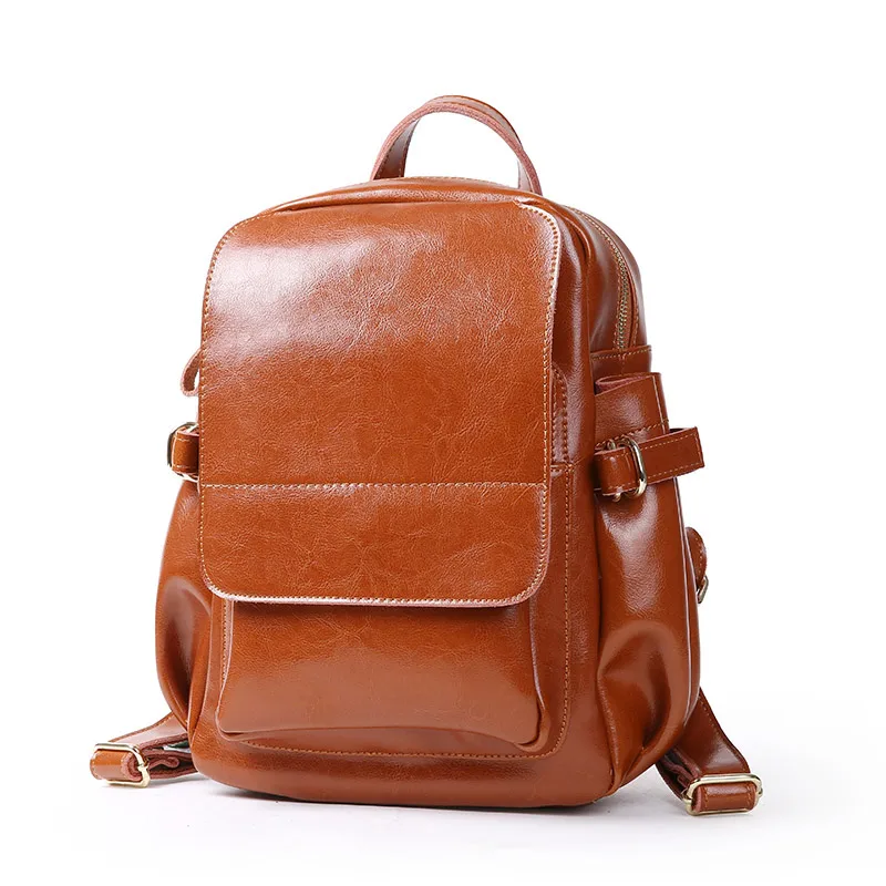 

2021 High quality wholesale vintage fashion Premium backpack bag women genuine leather