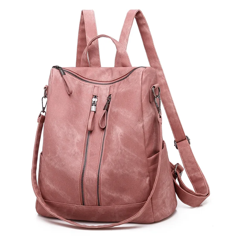 

Vintage Women High Quality Youth Leather for Teenage Girls Female School Shoulder Bag Bag Backpacks