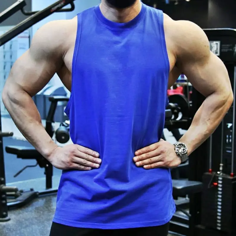 

Comfort And Leisure Gym Made Fitness Apparel Sports Gym Tank Tops Wholesale Mens Workout Gym T Shirt Singlet, As pictures