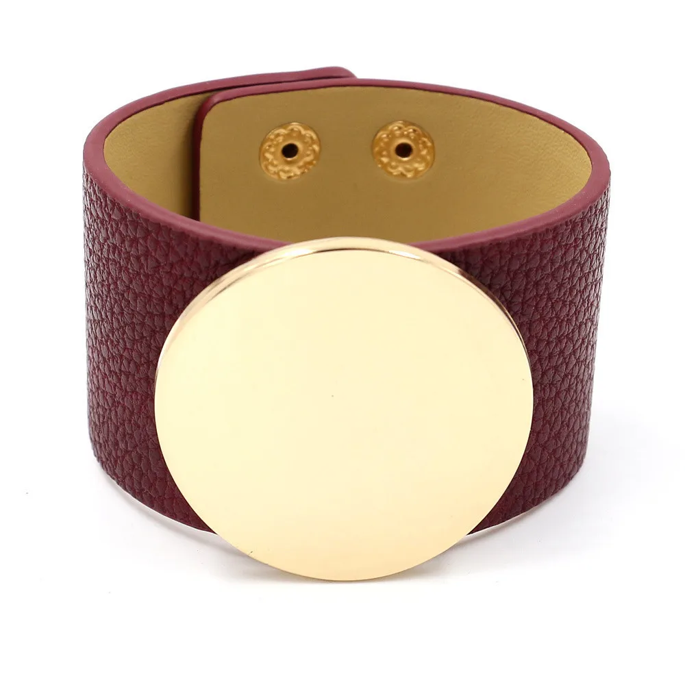 

2019 Leather Bracelet European and American Alloy Bracelet for Women, As pic show