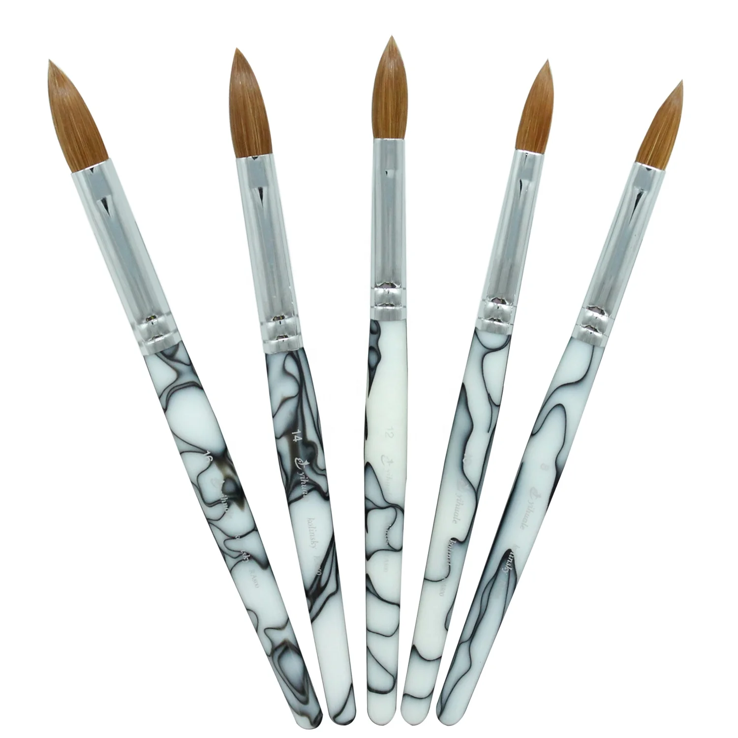 

Yihuale crimped acrylic nail brush acrylic pure kolinsky brush 16