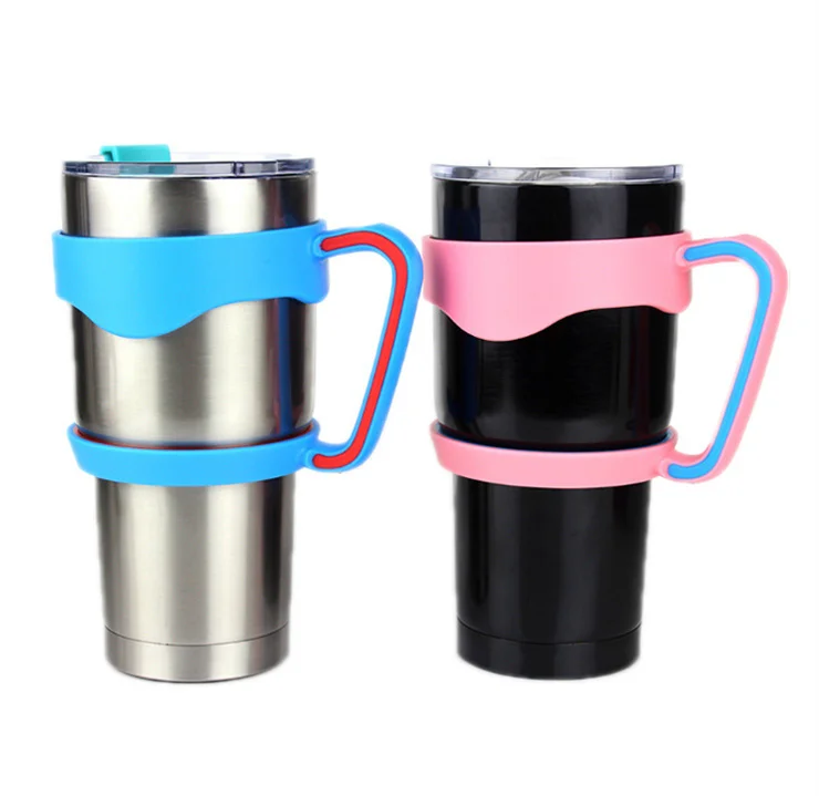 

Grip-It Tumbler Cup Handle for 30oz tumbler, Spill Proof Grip For RTIC Cooler Stainless Steel Tumblers, Ozark Trail & Travel mug, Red black pink white blue green yellow or custom color