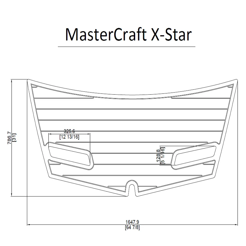 

2014 MasterCraft X-Star Swim Platform Pads Boat EVA Faux Teak Decking Floor 1/4" 6mm