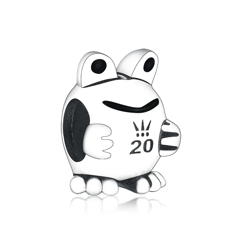 

Luck Jewelry Fashion Charm Beads 925 Sterling Silver Animal Frog Engraved 20 Crown Charms for Jewelry Making