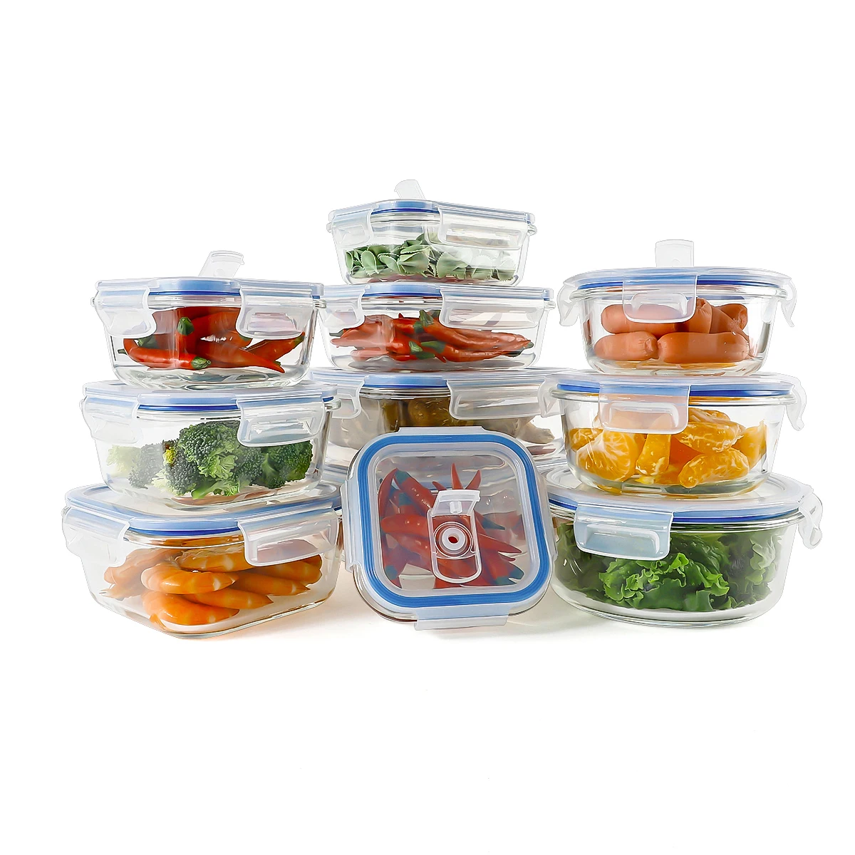 

Brand new high borosilicate glass lunch box with cover food storage container set