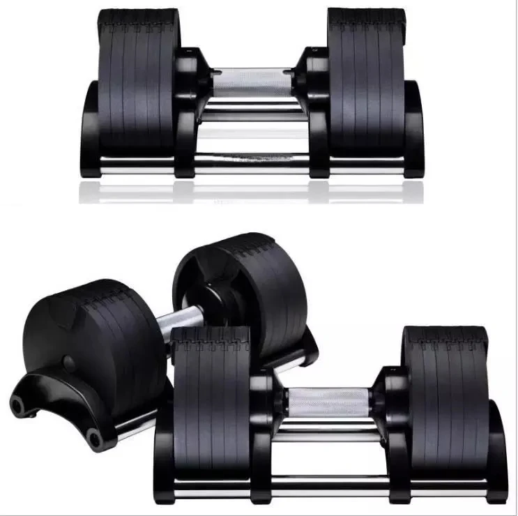 

Eco-friendly Fitness Bodybuilding Exercise Wholesale Rubber Adjustment Dumbbell Set, Grey