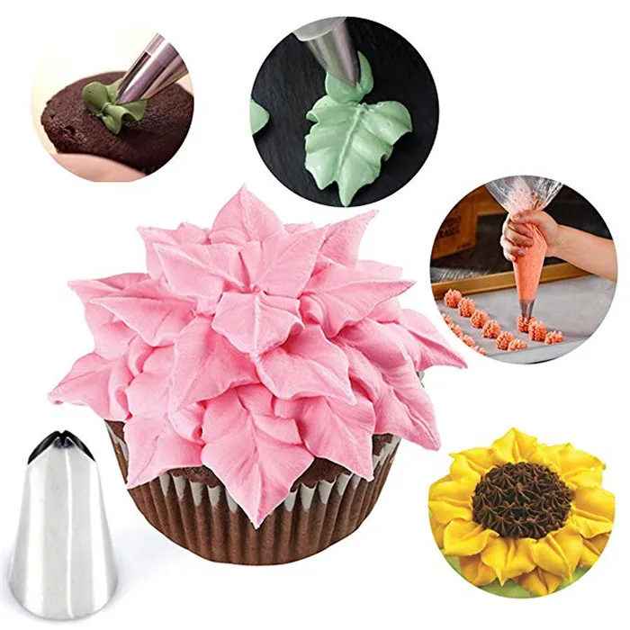 
russian pastry nozzles stainless steel icing piping tips of cake cupcake Decorating Kit 