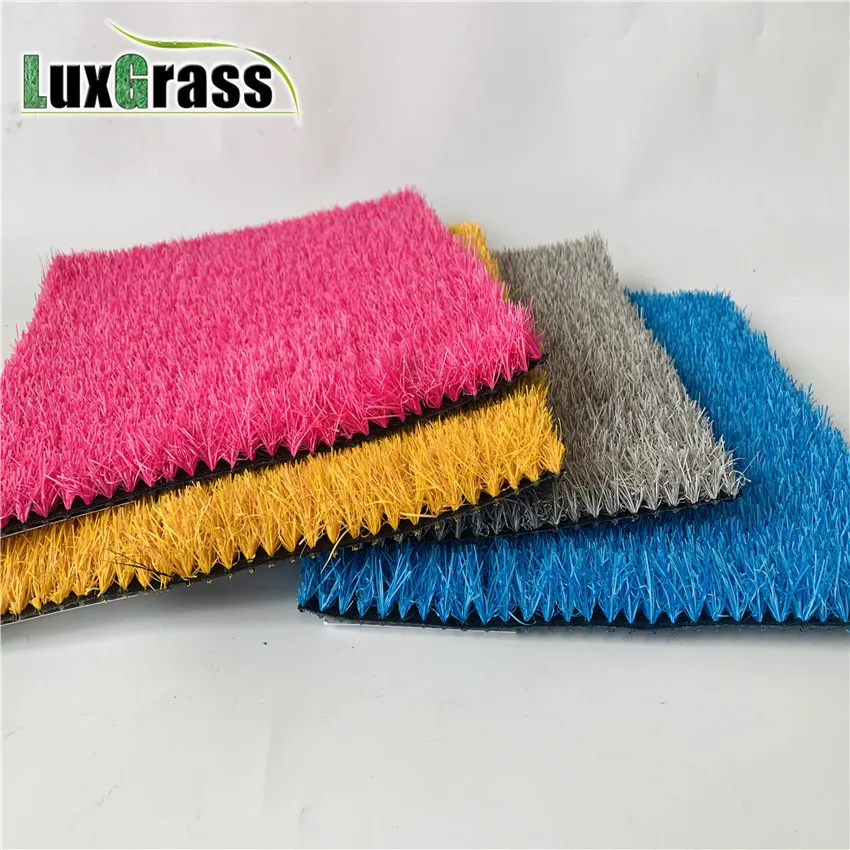 

colorful color pink green color playground artificial turf grass for crafts