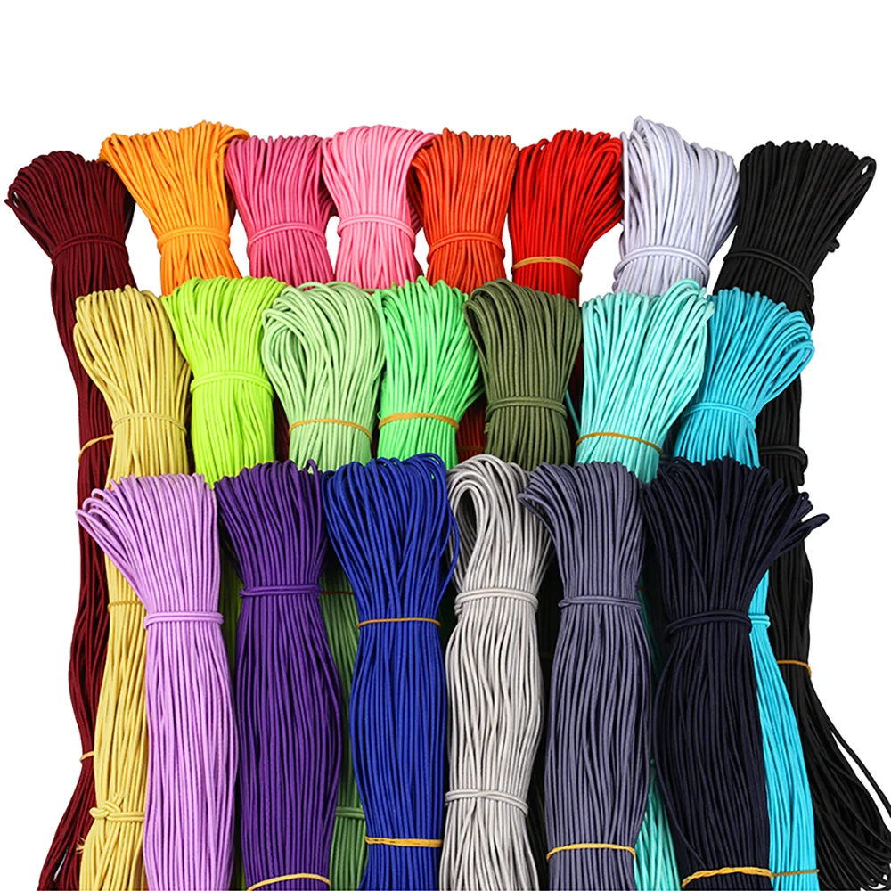 

2.5mm 100yard/lot bungee rop Colorful High-Elastic Round Elastic Rope Rubber Band Line Cord for DIY Jewelry Accessories Crafts, 23 colors