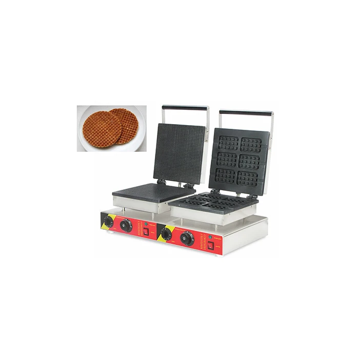 

free shipping to door Kolice Factory price double pans waffle machine /waffle maker/syrup waffle machine