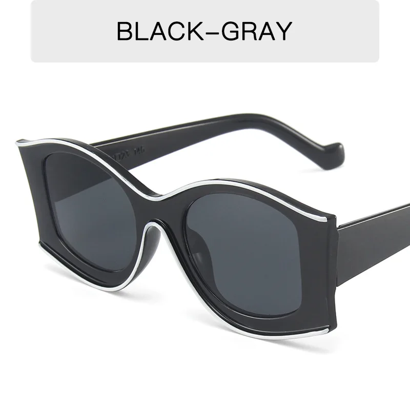 

lmamba 2021 Trendy Wide Sunglasses Custom Logo Colorful Concave Sunglasses Women Fashion Vintage Shades Sun Glasses