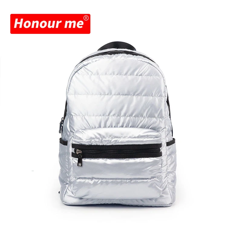 

Winter new style Puffer Bag Fashion Down Quilted Light Weight Large Capacity high quality Nylon down backpack