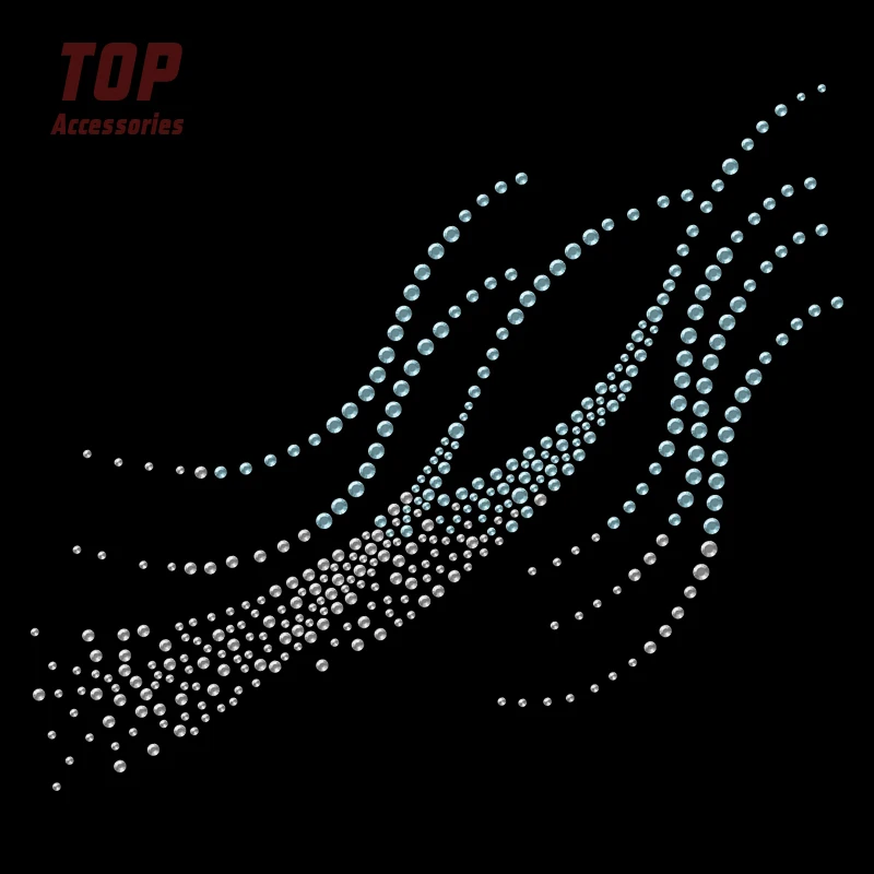 

High Quality Iron On Custom Rhinestone Heat Transfers For T-shirt