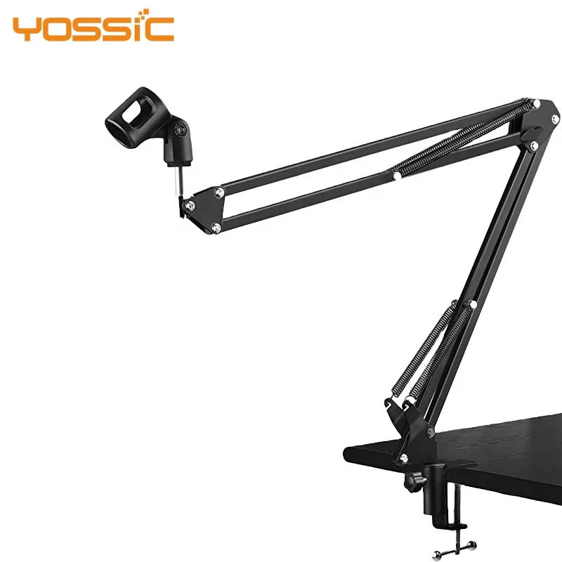 

High-quality adjustable microphone arm stand for Blue Yetis, Black