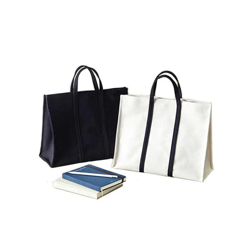 

New Korean Fashion Simple Style Canvas Polyester Ladies Handbag, 2 colors