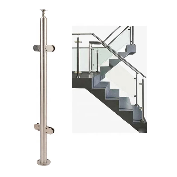 Chrome Metal Balustrade Steel Pipe Railing Stair Handrail Designs - Buy ...