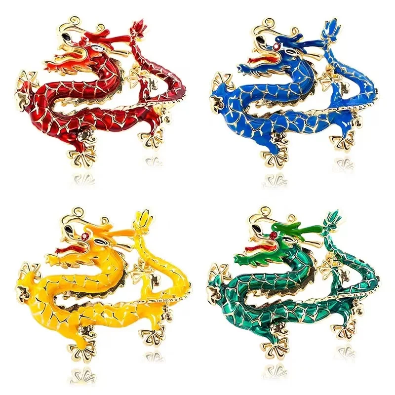 

New creative Chinese style Zodiac Dragon Brooch men's and women's suit jackets garment pin corsage accessory