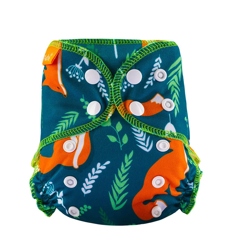 

happyflute Newborn All in One Reusable Cloth Diaper Adjustable Bamboo Cotton New Born Nappies In Stock, Colorful
