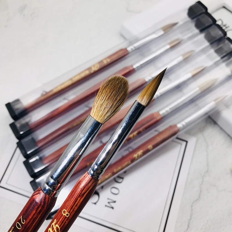 

High Quality 100% Kolinsky Acrylic Nail Brush With 20 Sizes