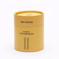 

100% Biodegradable Disposable Double-end Wooden Bamboo Stick Cotton Swab in Paper Box