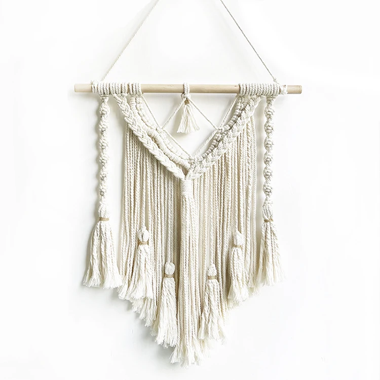 

Macrame Wall Hanging Boho Wall Decor for home wall art for a bohemian room decor, White