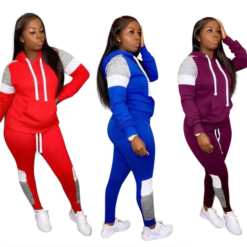 

91129-MX74 casual 2 piece set hooded jumpsuits women sehe fashion