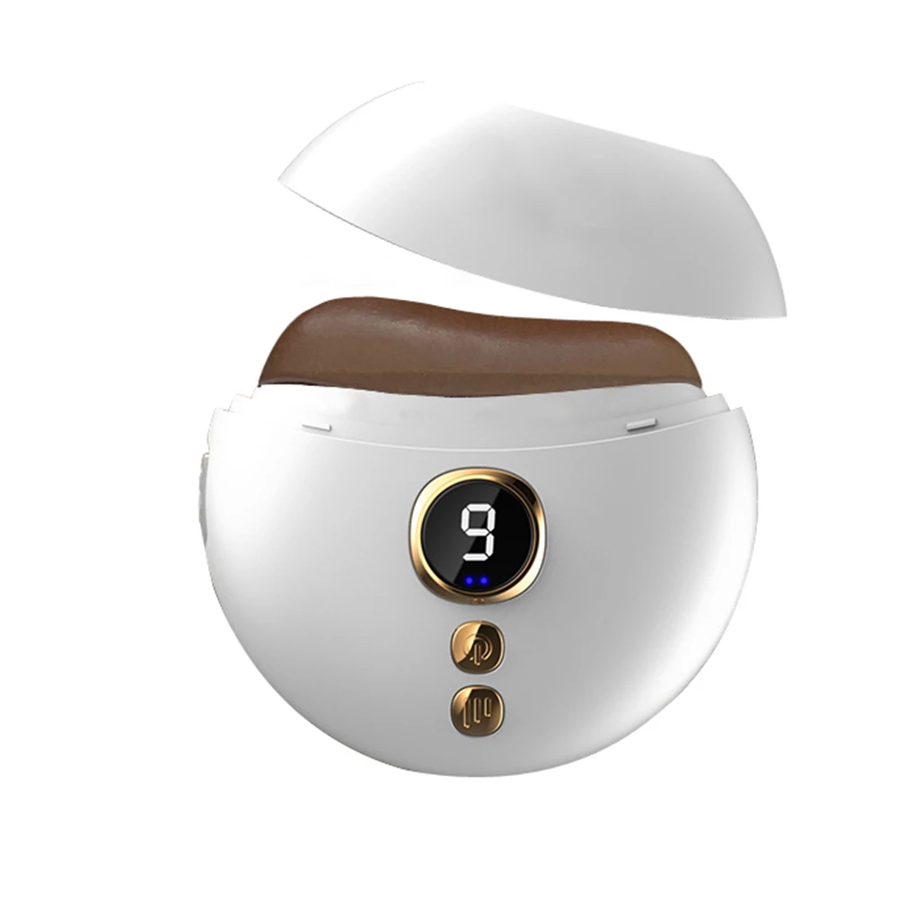 Electric Gua Sha Bian Stone Facial Tool Led Facial Massage Scraping Board 9 Levels of Heating and Vibration for Neck Facial Lift