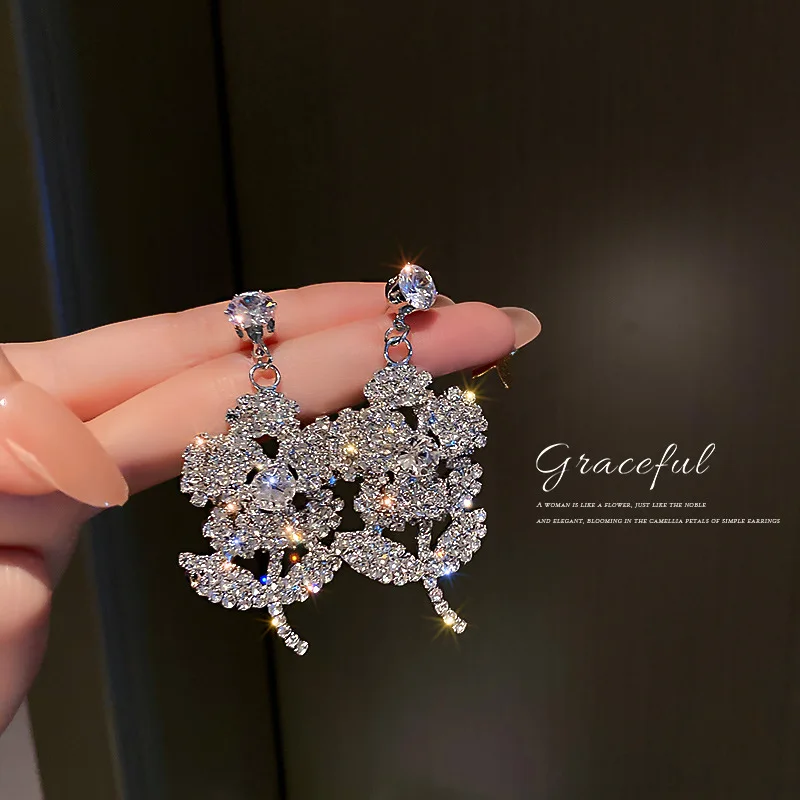

wholesale earrings charms crystal flower earring women