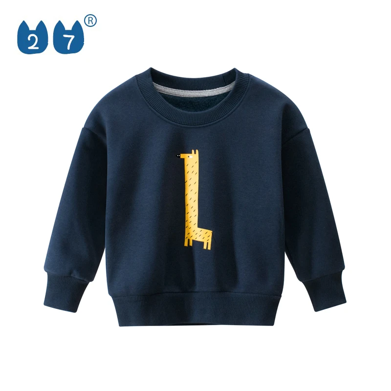 
Kids Clothing Autumn Winter Warmth Soft Sports Casual Cute Long Sleeve Fleece Sweatshirt 