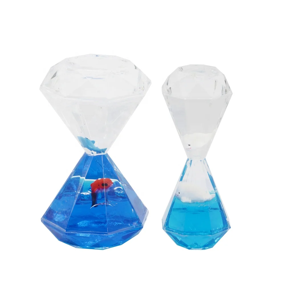 

acrylic promotion gift colorful 1 2 3 minute liquid hourglass timer