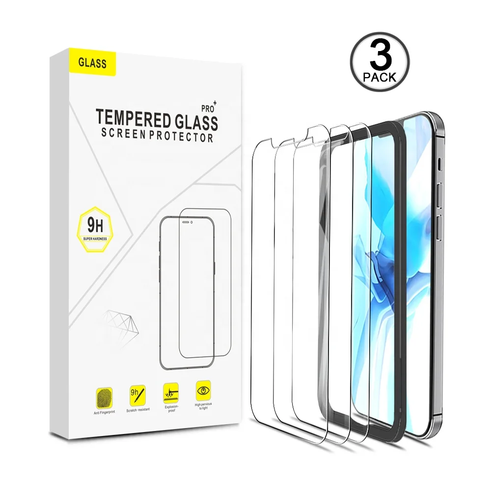 

Amazon Hot 3 Pack Tempered Glass for iphone 12,Glass Screen Protector for iphone X XR XS MAX with Install Guide Easy Apply