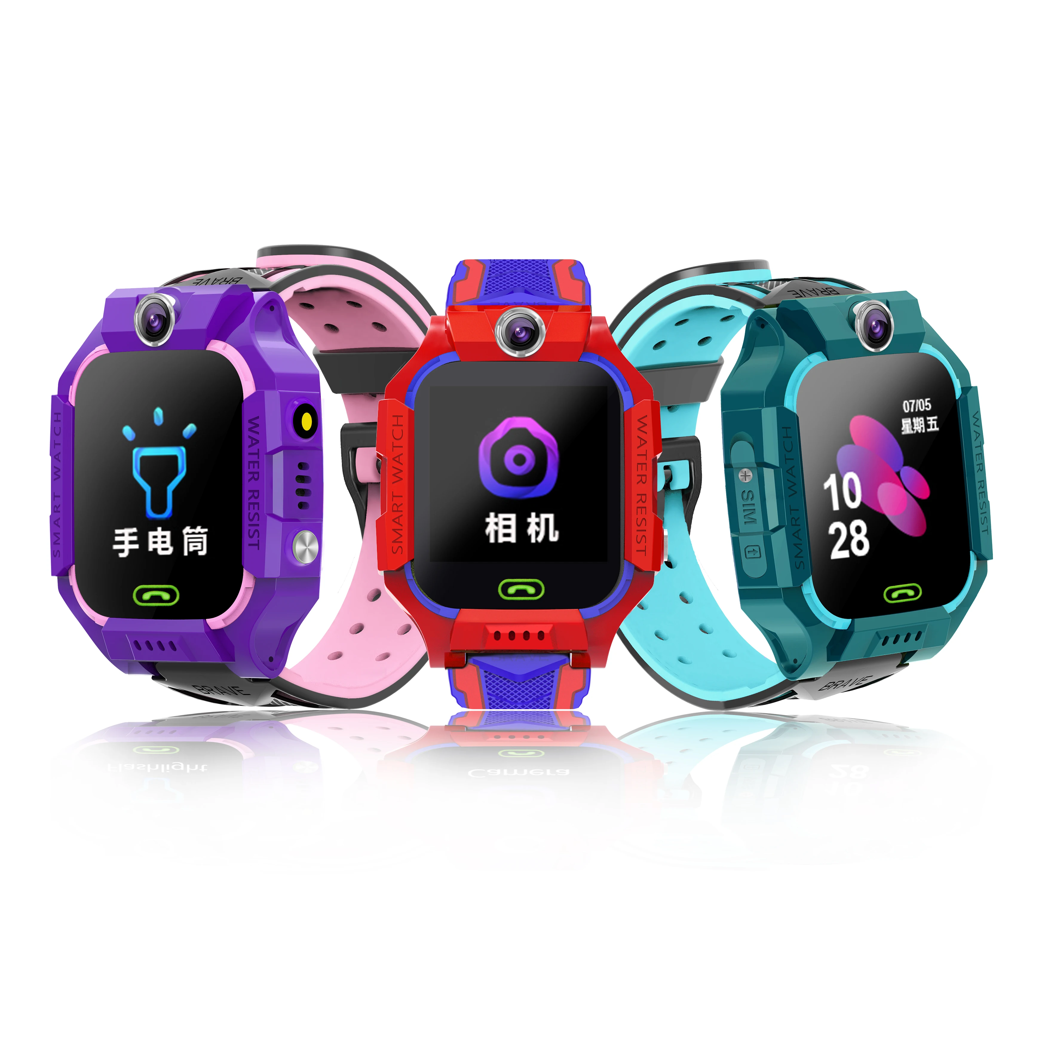 

Z6 Z5 Kids Smart Watch LBS positioning Electronic Fence One-click SOS Voice chat Camera SIM call Kids Smart Watch Q19