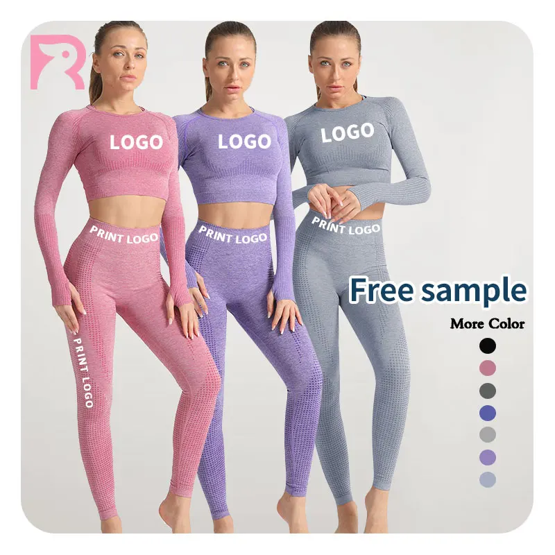 

2021 Workout Clothes Yoga Gym Set Yoga Top And Pant Set Long Sleeve Sport Yoga Set