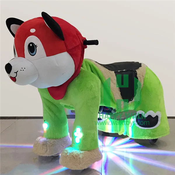 Best Price Battery Operated Plush Animal Ride Dog Scooter Animal