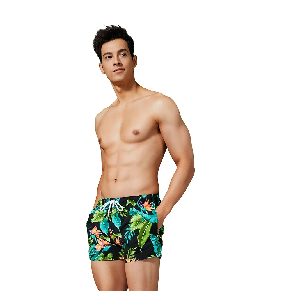 

OEM Custom Designer Breathable Mens Print Short Swim Briefs Swimwear